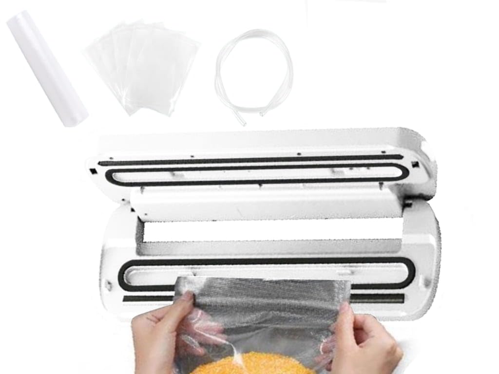 Vakuumiergerät KALORIK FSV 2000 W Vakuumiergerät für Trockenes, Feuchtes, Frisches Versiegelungsgerät für Lebensmittel mit Vakuumbeuteln, Weiß