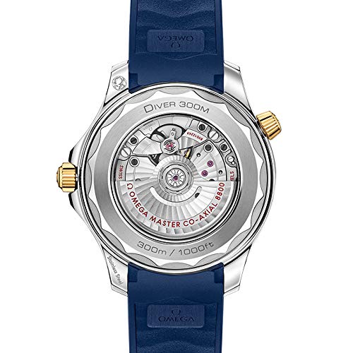 Omega Seamaster Automatic Chronometer Steel & 18kt Yellow Gold Blue Dial Men's Watch 210.22.42.20.03.0012