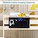 Loghot Bedside Caddy/Bedside Storage Bag Hanging Organizer for Bunk and Hospital Beds,Dorm Rooms Bed Rails,Can be Placed Glasses,Books,Mobile Phones,Keys (Black)