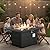 NICESOUL Wicker Propane Fire Pit Table, 60000 BTU Large Natural Gas Firepit Tables, 43'' Rectangle CSA Fireplaces for Deck Backyard, Fire Table with Windguard&Glass Rocks&Cover, Gray