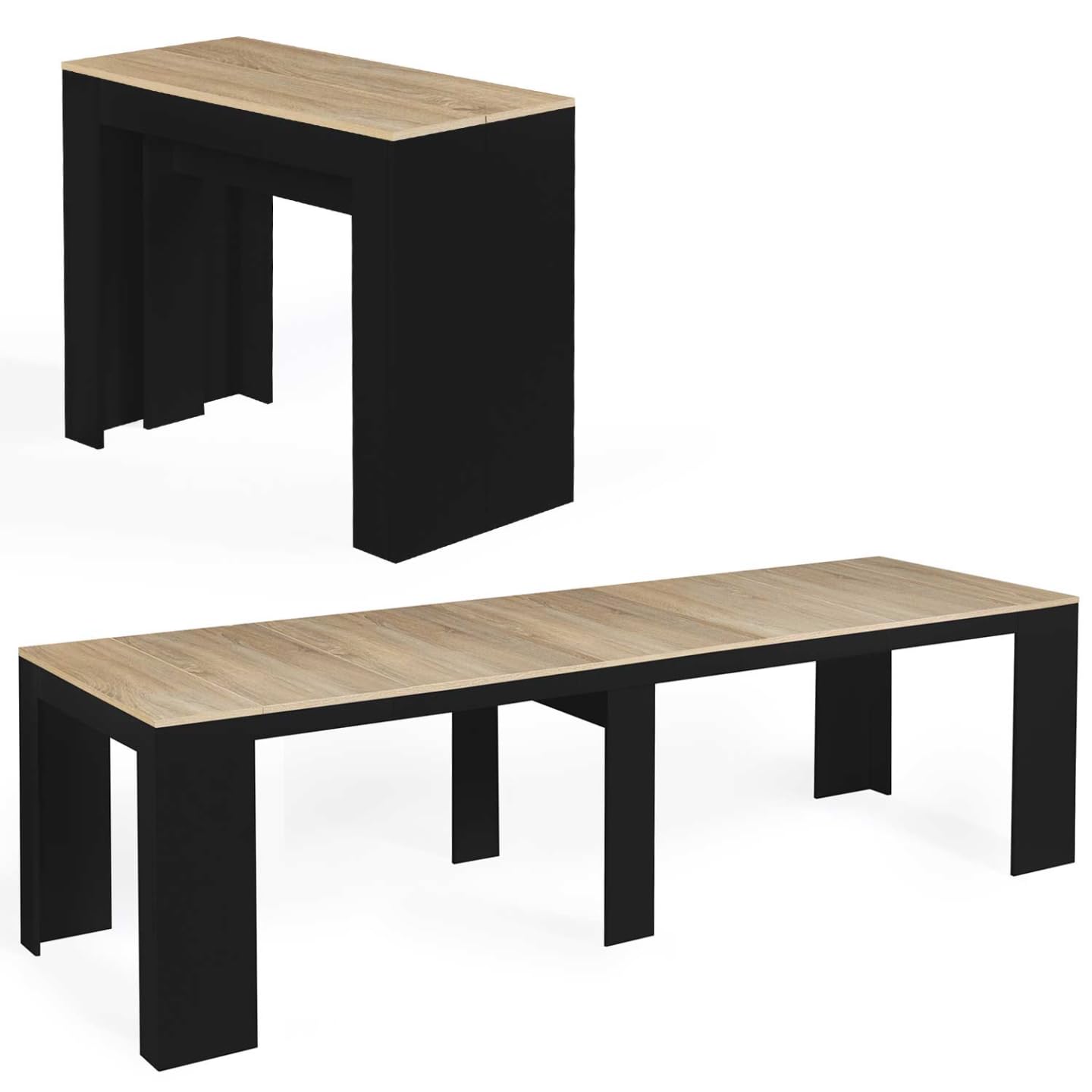 IDMarket - Table Console Extensible Orlando 14 Personnes 300 cm