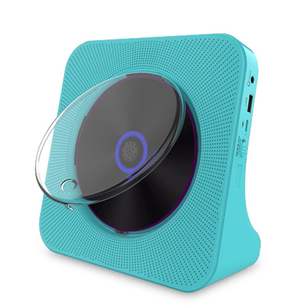 MEGICOT Portable CD Player Built-in Speakers with Bluetooth Receive and transmit Function, 4000mAh Rechargeable Desktop Vertical Music Player with Remote Control FM Radio USB flash AUX - Blue