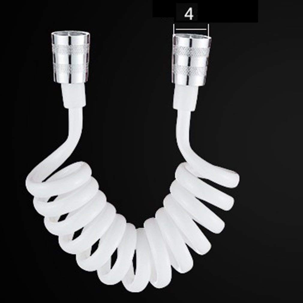 Remplacement du tuyau de douche, Tuyau de douche télescopique à ressort en mousse cuivre for bidet, 1,5 m, flexible PVC, rétractable, pommeau, toilette, remplacement facile faire soi-même