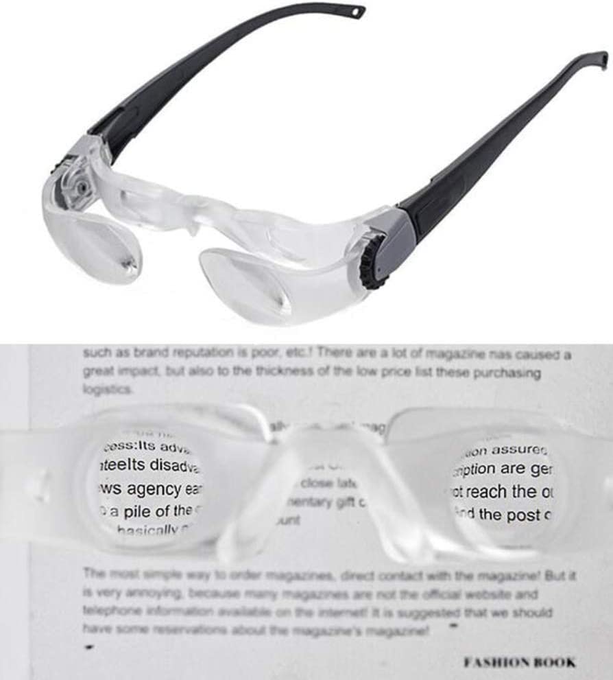 Handleselupe mit Handlupe, Lupe Tragbare Max Vision-TV-Brille 2,1 x 0 bis - 300 Grad (0 bis -3 Dioptrien) Brillenlupe Lesebildschirm Video (Kurzsichtigkeit)