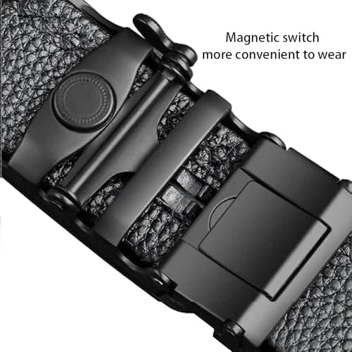 Men's Clothing PU Belt, Automatic Buckle Closure, Business Casual Matching, Waist Tightening Tool3