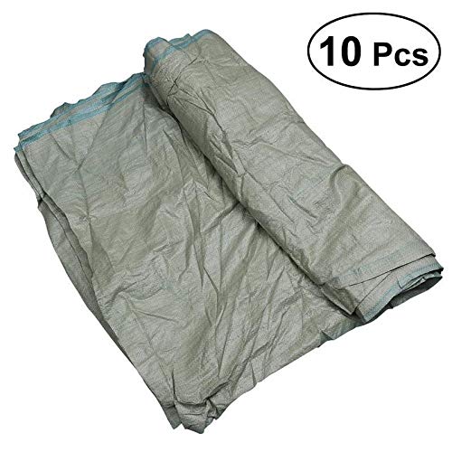 KUQIQI 10pcs 90x130cm Bolsa de Tejido de Yute Saco de Arena Bolsas de Piel de Serpiente Bolsa de plástico for el Embalaje