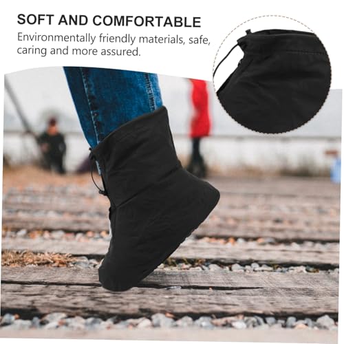Cubrecalzados antideslizantes resistentes al desgaste para viaje y uso al aire libre, protectores impermeables ligeros para botas, para hombre y mujer, color negro miniatura 7