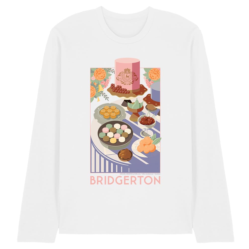 Netflix - Long Sleeve T-Shirt - Bridgerton - L - White