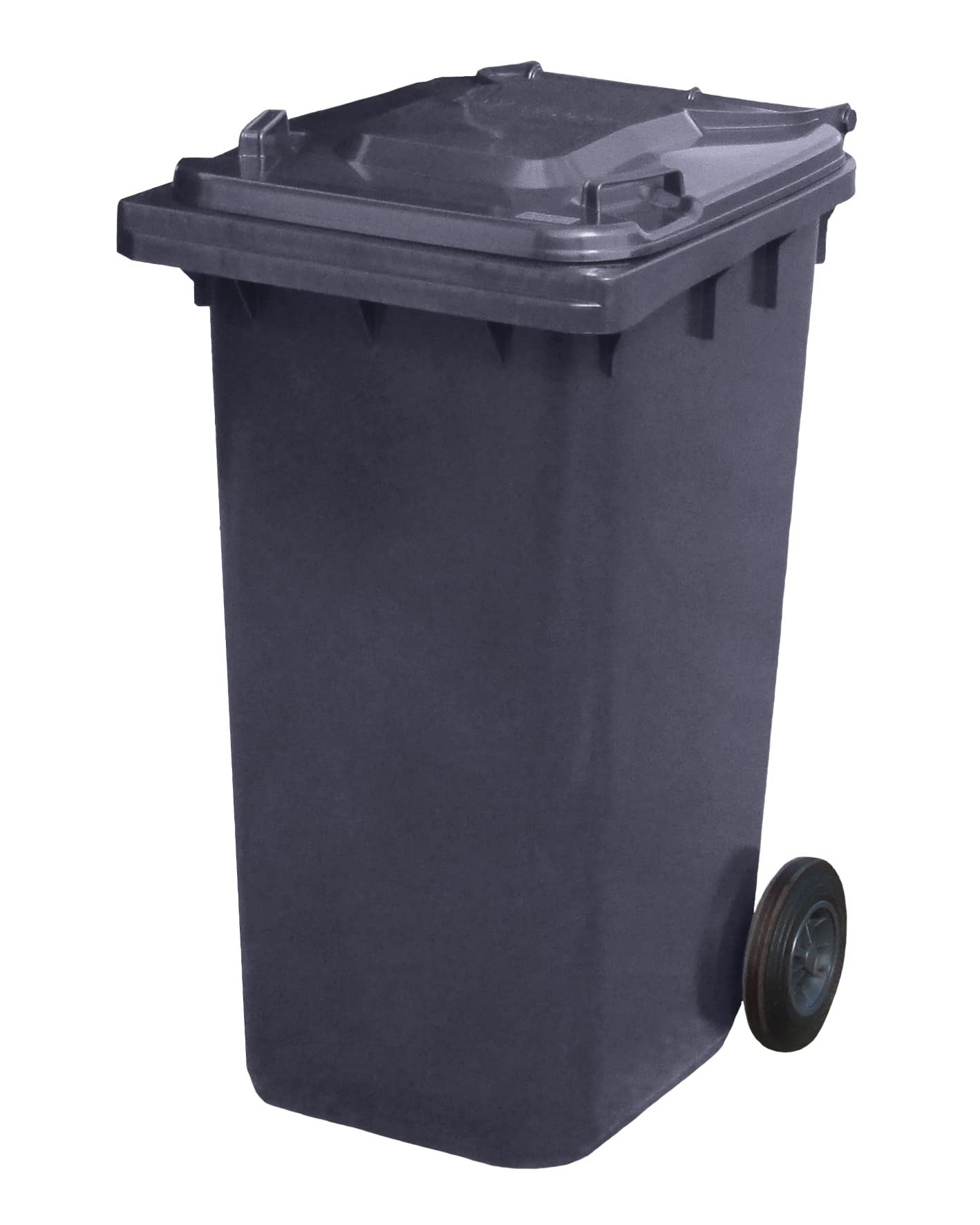 Grey 240 ltr Wheelie Bin - Standard Size Household Wheelie Bin (For Many Councils) - Tough & Durable - For All Your Outdoor Rubbish & Recycling - EN840 Certified & Tested