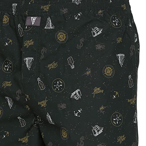 Image of Van Heusen Men Boxer Shorts- Pack of 2 | 100% Mercerized Cotton for Softer handfeel | Relaxed Fit | Dual Pockets | Superior Lustre | Slide Slits for Extra Ease of Movement | Fun Prints | Style 10112