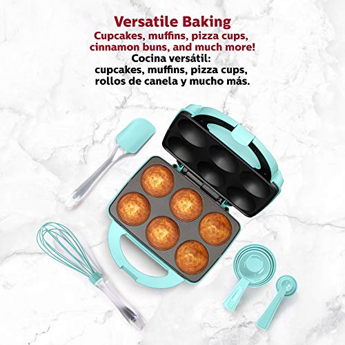 Holstein Housewares HF-09013I-BU 6-Count Kit, Mint Cupcake Maker, Makes 6