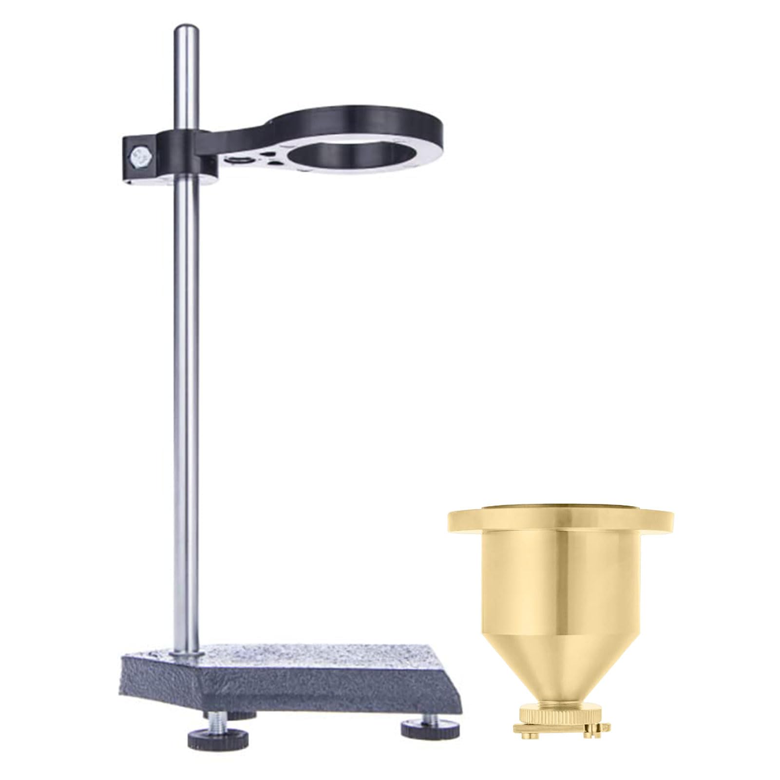 Gobelet à viscosité avec chronomètre et support réglable pour tester les encres, les revêtements et les peintures – Design laiton d'immersion