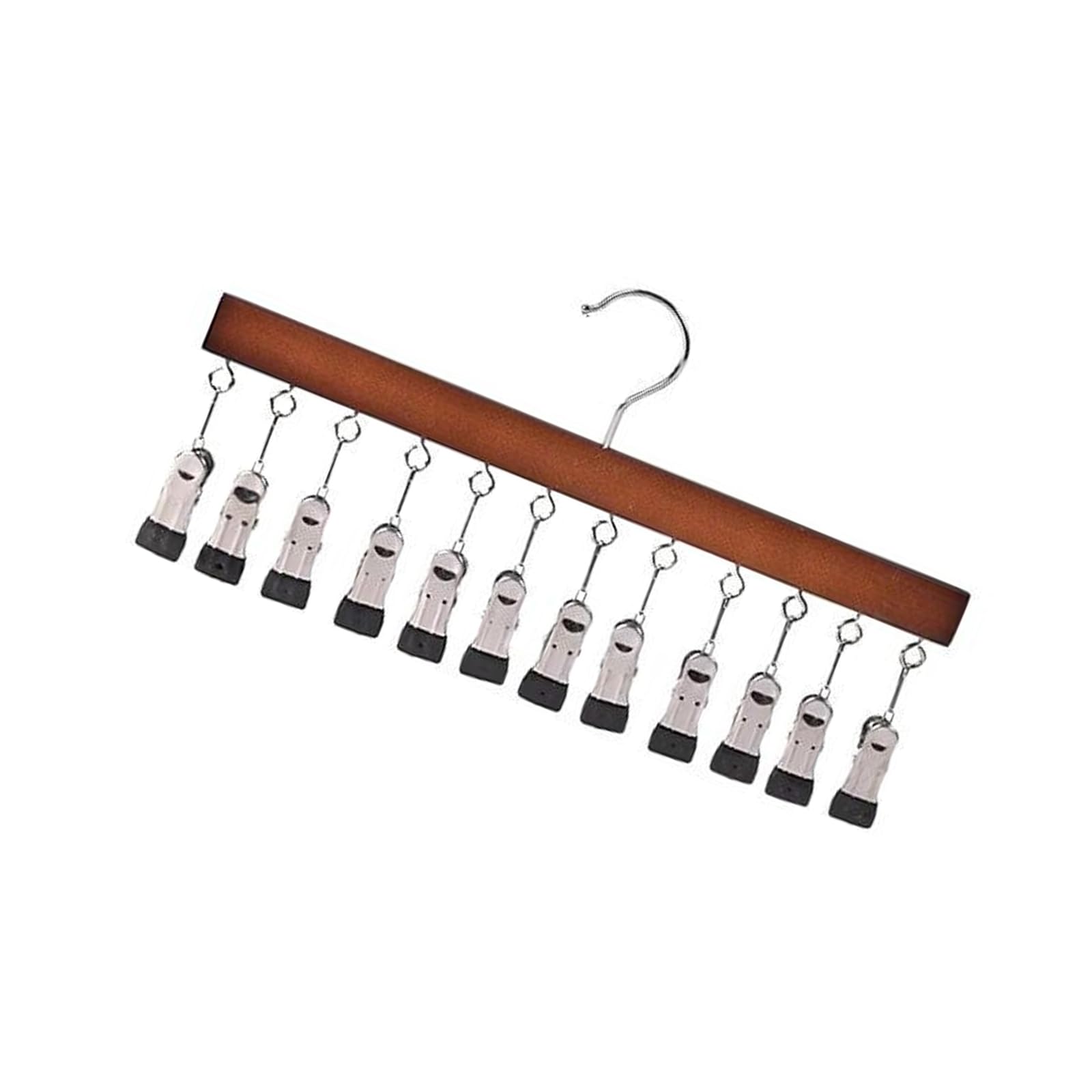 Hrtyvhin C Multi Purpose Wooden Hat Rack With 12 Lips Holds Aps Socks And Underwear Space Saving Wall Mount Design Hanger Ap Storage Rack