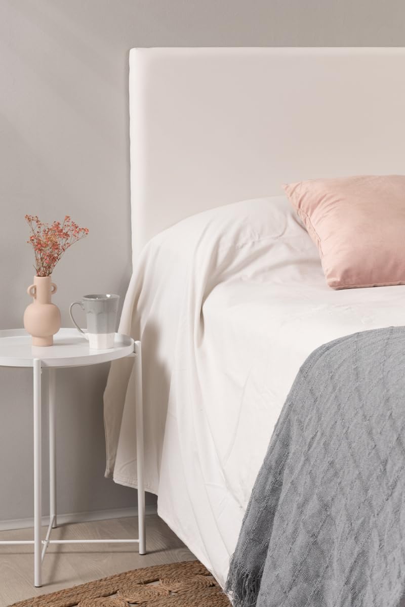 Regalos Miguel - Muebles - Cabecero Smooth Polipiel para Camas de 105 y 90 cm - Blanco