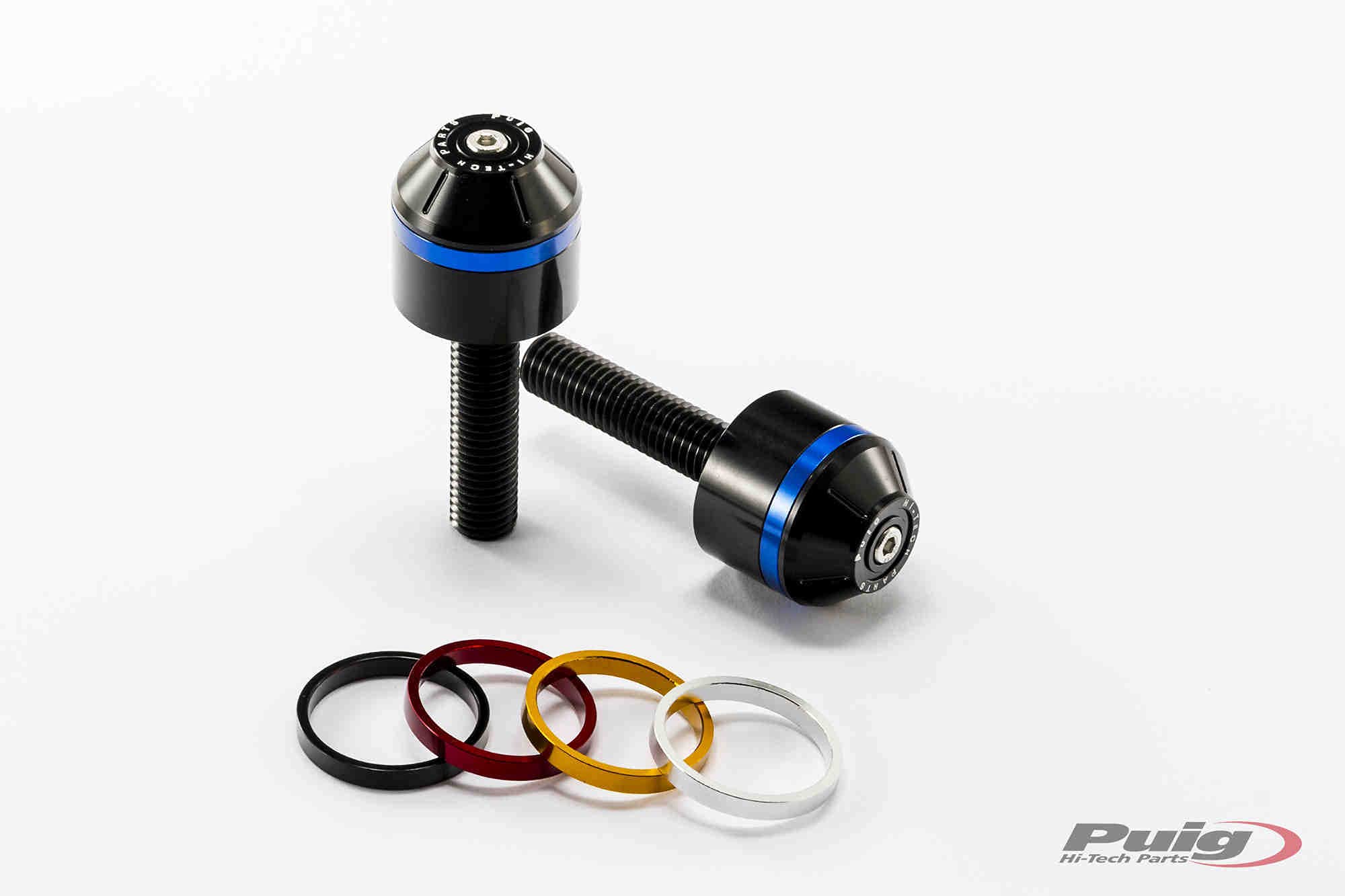Puig Black Short Bar End Weights With Coloured Rim BMW R12 2024-2025