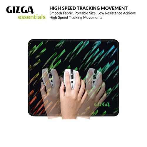 Image of GIZGA (25cm x 21cm Gaming Mouse Pad, Laptop Desk Mat, Computer Mouse Pad with Smooth Mouse Control, Mercerized Surface, Antifray Stitched Embroidery Edges, Anti-Slip Rubber Base