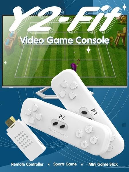 New World Y2 Fit Motion Gaming Console , Retro Video Game Stick Somatosensory Console ,TV Game Console with 2.4G Wireless Gamepad Support HD Output- Motion Play 3 51yW4 1XohL