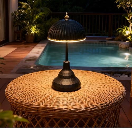 【新登場 & 3色モード】間接照明 おしゃれ テーブルランプ コードレス タッチ制御＆無段階調光 目に優しい北欧風デザイン バー キャンプ 常夜灯 枕元用に最適 卒業祝い 誕生日プレゼント (ブラック)