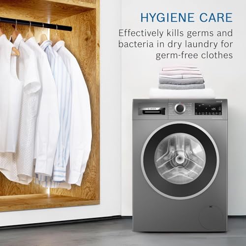 Image of Bosch 10.5 /6 KG Inverter Fully Automatic Front Load Washer Dryer (WNA2E4UCIN, 1400 RPM, 14 Wash Programs, LED touch display, Wash & Dry in 60 Mins, Cast Iron Grey)