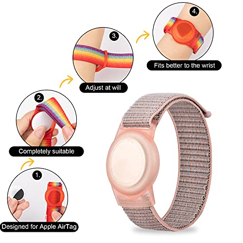 Image of Bracelet for AirTag Kids,Protective Cover for Air Tag with Nylon Wristband