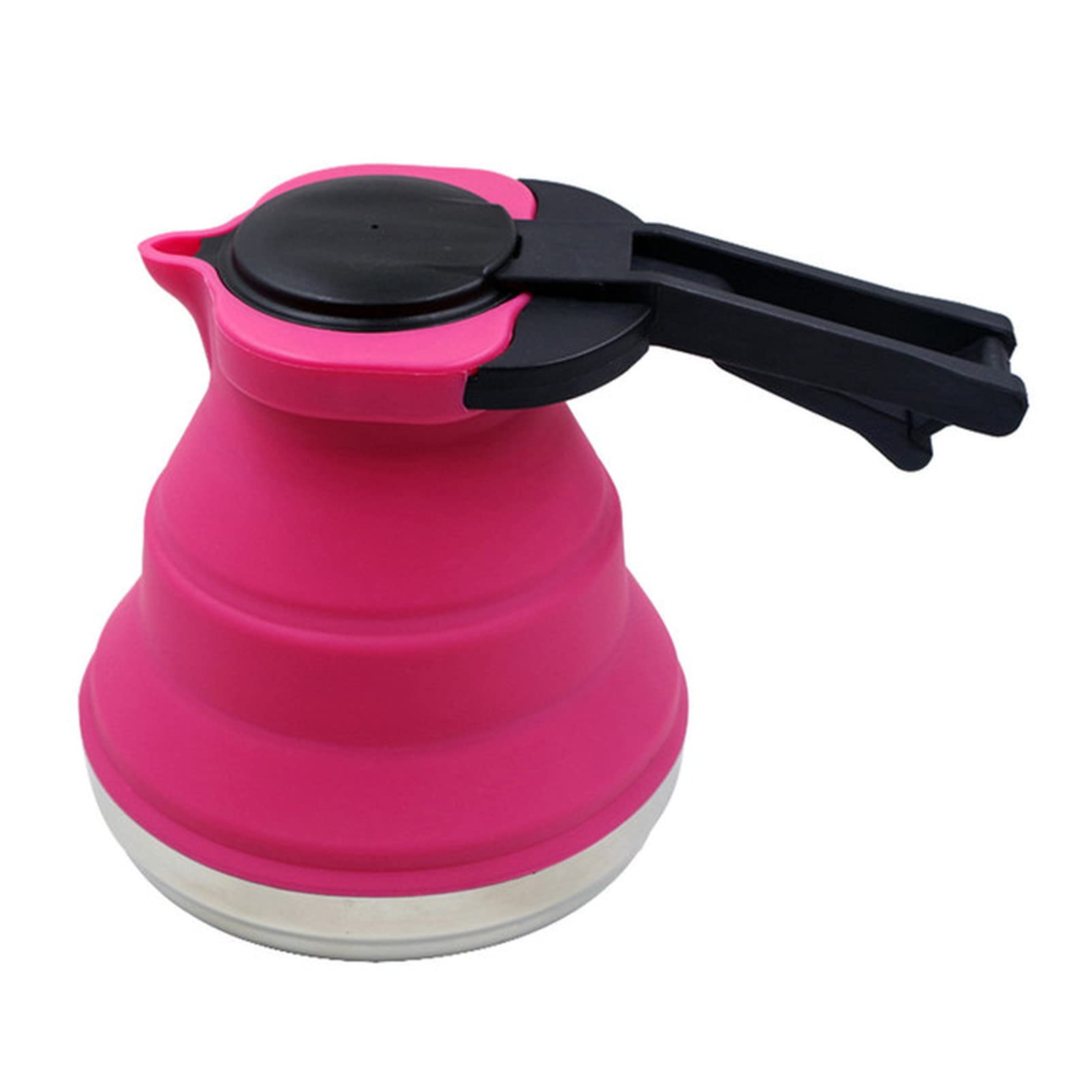 Bollitore Elettrico Portatile in acciaio inox in acciaio inox in silicone pieghevole acqua pieghevole bollitore da campeggio all'aperto escursioni da viaggio escursionismo 1.5L bollitore da tè pieghev