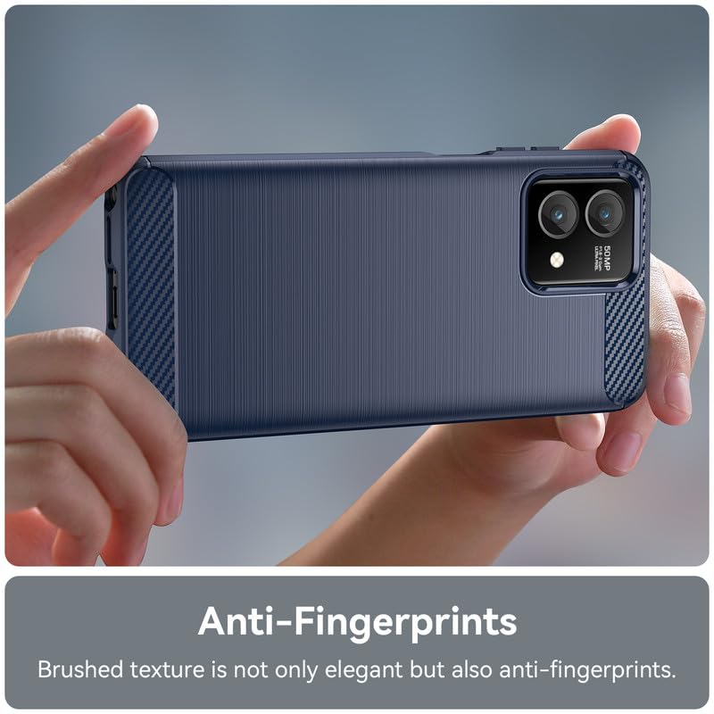 Image of Basic Case for Moto G Stylus 4G 2023 (Carbon Fibre Blue)