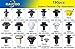OAUTOO 190pcs for Subaru Body Interior and Exterior Retainer Fastener Clip Assortment 19 Most Popular Sizes & Applications