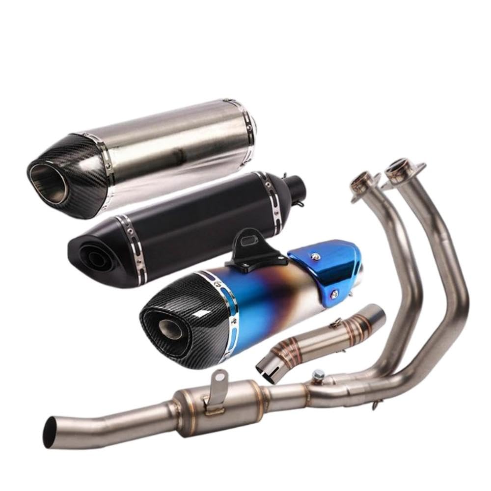 Amazon.co.jp: FIRECARP バイク用 エキゾーストパイプ 中間パイプ