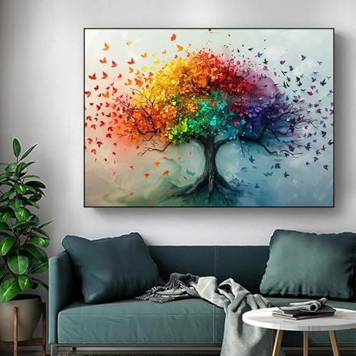 Toile Arbre de la Vie colorée pour transformer l'ambiance de votre salon bohème