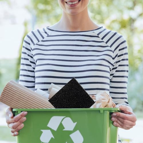 Filtros de carbón activo de alta absorción en fibra negra para botes de basura 4