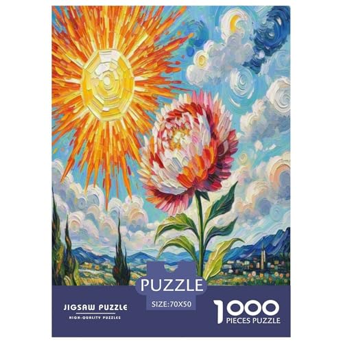 Puzzle de la flor Fatsia Japonica de 1000 piezas, gran obra de arte de 70x50cm para adultos