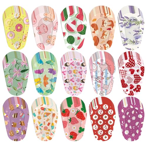 120 Pcs Adhesive Eye Patches for Kids and Girls Bulk Breathable Soft Cotton with Cute Pattern Designs 15 Styles with 8 Pieces Each