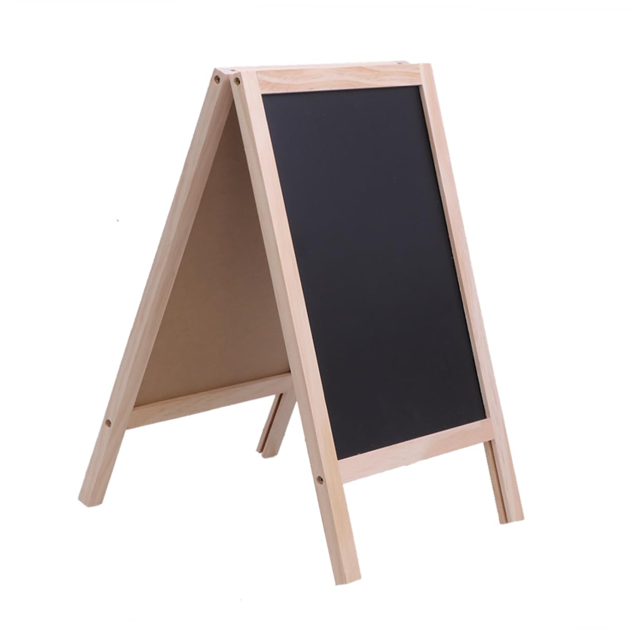 Mini Tableau Noir Chevalet Trépied 25x40cm en Bois Double Face