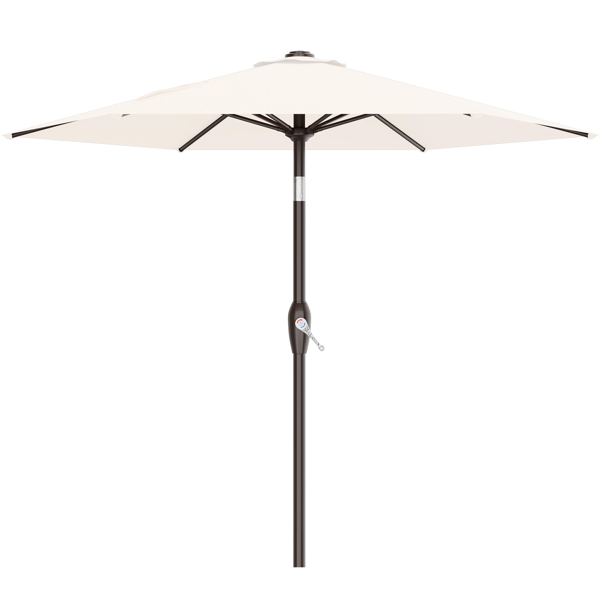 AreShark 7.5FT Patio Umbrella Table Market Umbrella w/Tilt and Crank, Heavy-Duty Outdoor Umbrellas for Pool, Deck, Garden and Backyard, Cream White — image 1
