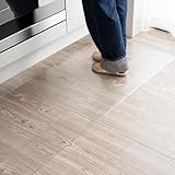 ドリームスポット キッチンマット 45×180cm 透明 拭ける 厚手 マットキッチン 撥水 耐熱 台所 カーペット フロア ロング PVC 厚さ1.5mm 保護シート 床暖房対応 フローリング カーペット 防水