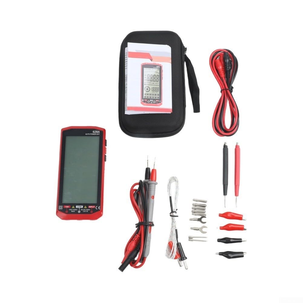 Multimeter für usb-c Aufladbar NCV Spannungsprüfer Multimeter(628A red Pro)