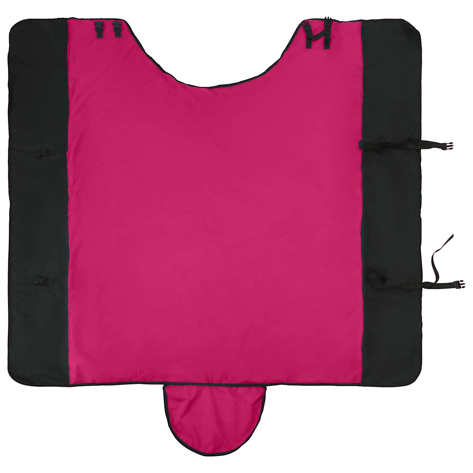 Gecheer Coperta per Cavalli Impermeabile, Design Rosa e Nero 115 cm Poliestere, Coperta Invernale Antivento con Fibbie Regolabili per Equitazione e Scuderia