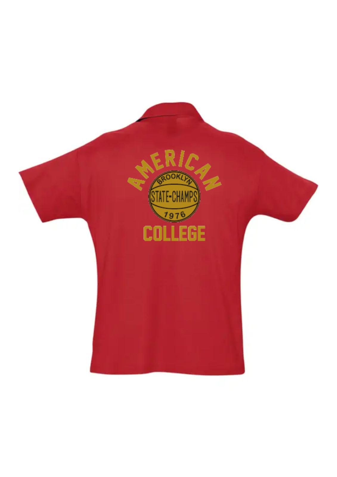AMERICAN COLLEGE USA Męskie damskie koszulki polo z krótkim rękawem mieszane, Czerwona, XL