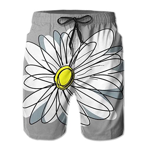 Short de plage d'été pour homme avec motif floral Dahlia Pinnata tronc athlétique légers