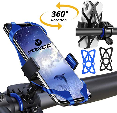 YQXCC Bike Phone Mount Bicycle Motorcycle Holder, 360° Rotation Bike Phone Holder, Bike