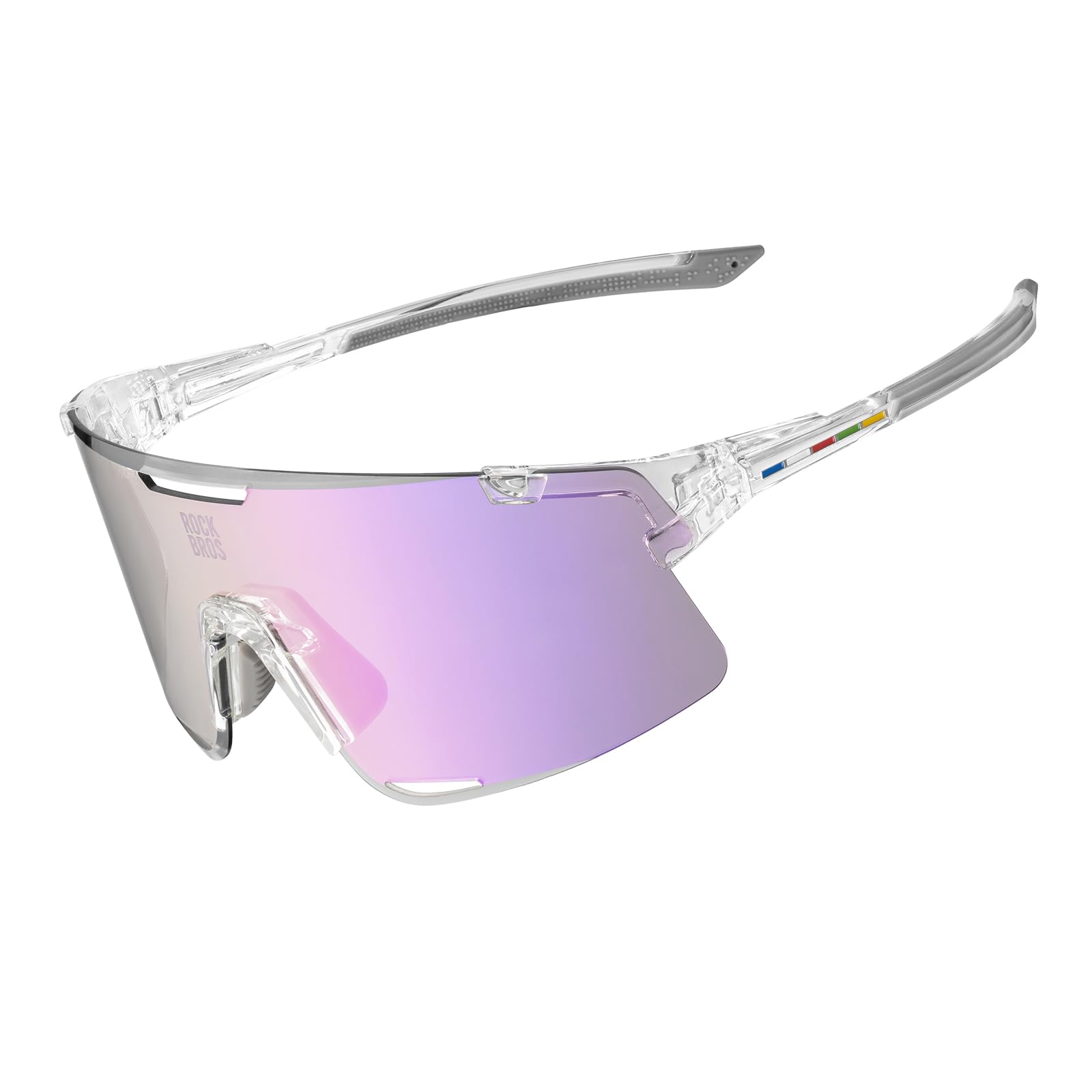ROCKBROS Road to Sky Fahrradbrille Überbrille Polarisiert Photochrome Radsportbrille für Damen Herren mit UV400 Schutz TR90 Rahmen für Outdoor Sport Radfahren Laufen