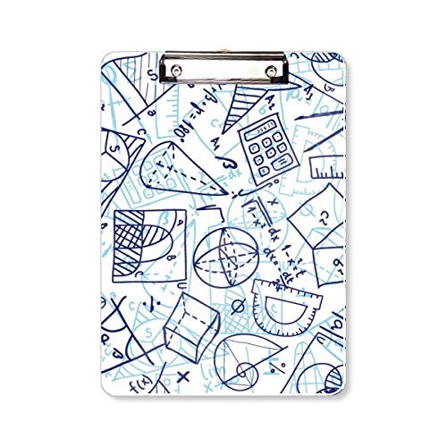Planchette de mathématiques anti-feuilles volantes bleu format A4