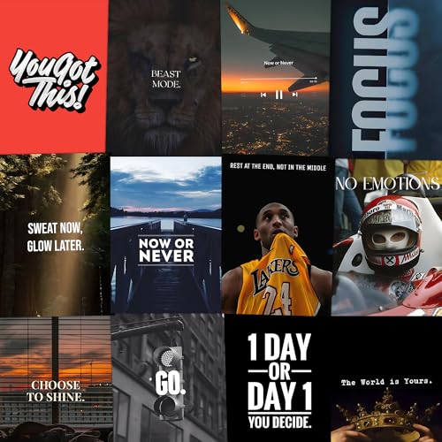Image of Wallgasm Paper Motivational Posters Set - 54 Pieces, 4 X 6 Inches | Hustle and Trading Designs for Room, Livingroom, Gym, Office