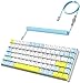 Produktbild YINDIAO K84 75% Mechanische Gaming Tastatur,84 Tasten,TKL Layout,Kompakte Tastatur,Hot-Swap,18 LED-Beleuchtung,Anti-Ghosting,mit Pro-Spiral-USB-C-Kabel,Ergonomisch,für PC,Mac (Zitrone,Roter Schalter)
