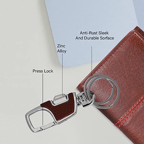 Image of Techpro Stainless Steel Keychain Heavy Duty Key Chain For Men And Women Key Ring, 3718 Blue