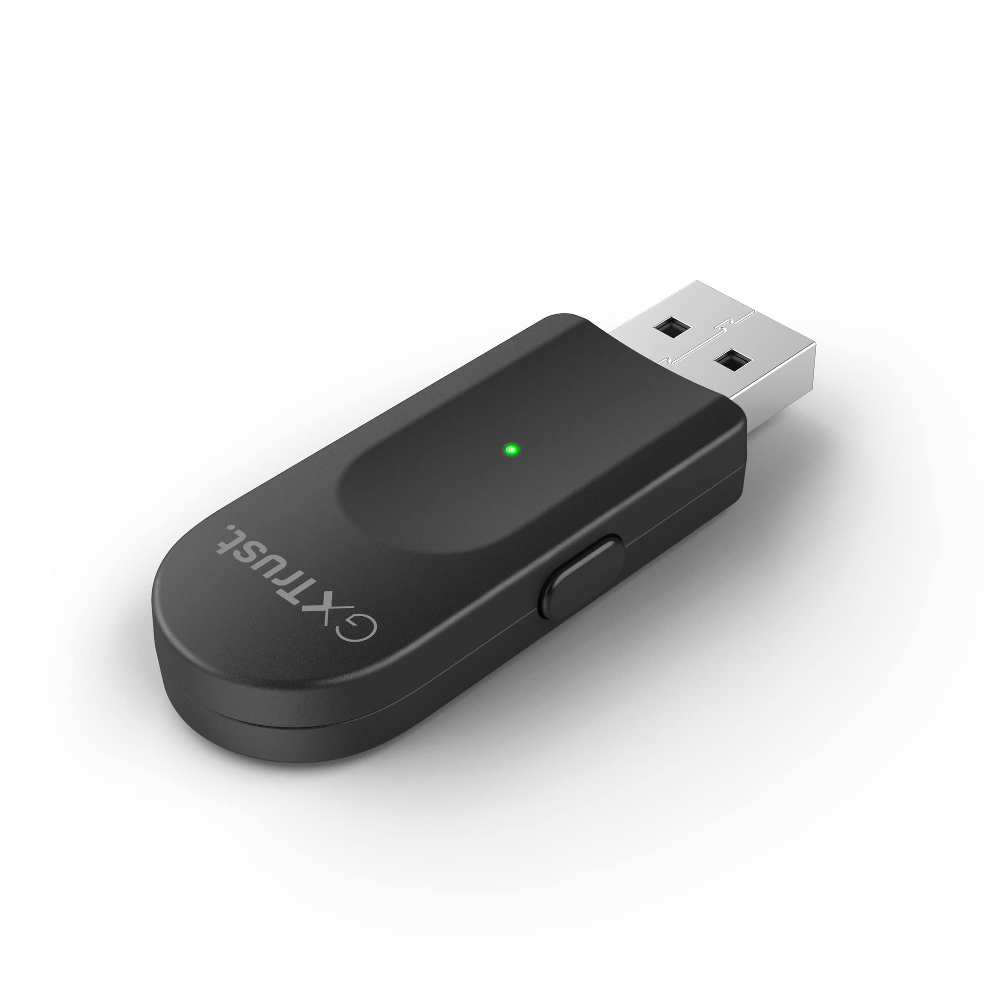 Trust Gaming GXT 391 Thian Cuffie Gaming Wireless per PS5, PS4 e PC, 5.8 Ghz, Dongle USB, Over Ear, Ricaricabile, Multi-Platform, Cuffie con Microfono Leggero Sostenibile - Nero
