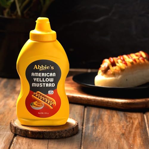 Image of Abbie's American Yellow Mustard, 255 g Squeeze Table Top Bottle