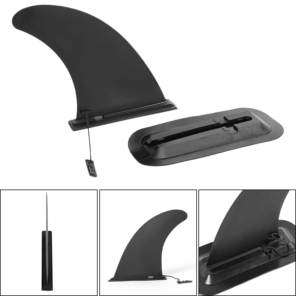 Aileron Paddle Universel, Aileron Paddle, Sup Aileron Central Amovible, 9inch Aileron de Surf Détachable, Ailerons de Planche de Surf gonflables Debout en Plastique pour Planche à pagaie Debout