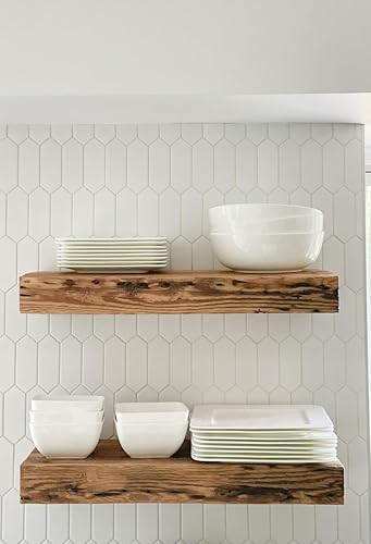 Miniatura 5 de Chimenea Mantel estante Custom rústico Recuperado Barn Madera