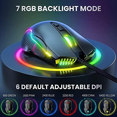Onikuma CW905 Gaming Mouse RGB Backlight and DPI Settings